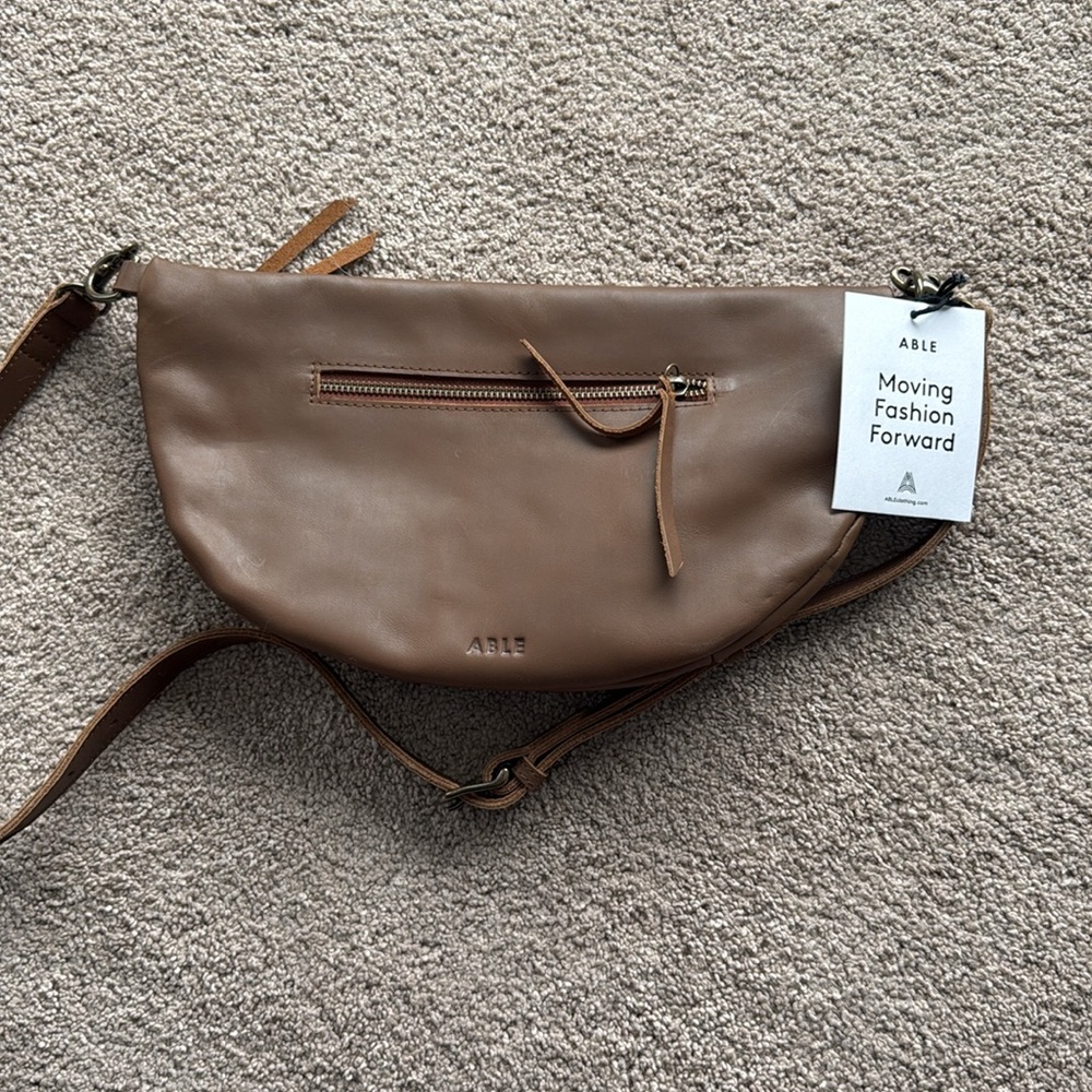 Able Berkeley Brown Leather Belt Bag - Picture 3 of 4